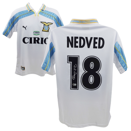 Pavel Nedved #18 Lazio 99/00 Centenary Home Signed Jersey (Beckett COA)