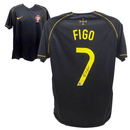 Luis Figo #7 Portugal 2006 Away Signed Jersey (Beckett COA)