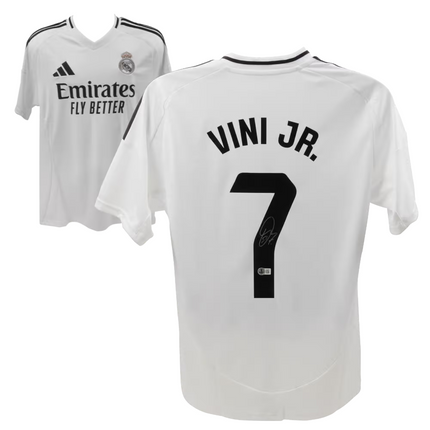 Vini Jr. #7 Real Madrid 24/25 Home Signed Jersey (Beckett COA)