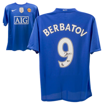 Dimitar Berbatov #9 Manchester United 08/09 Third Signed Jersey (Beckett COA)