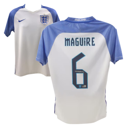 Harry Maguire #6 England 2016 Home Signed Jersey (Beckett COA)