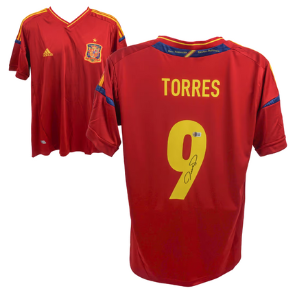 Fernando Torres #9 Spain 2012 Home Signed Jersey (Beckett COA)