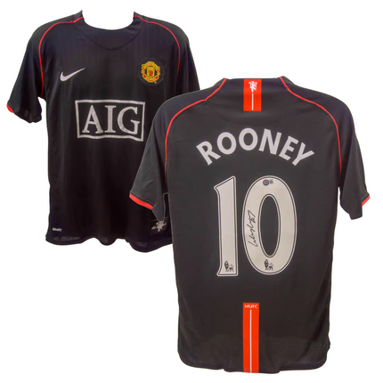 Wayne Rooney #10 Manchester United 07/08 Away Signed Jersey (Beckett COA)