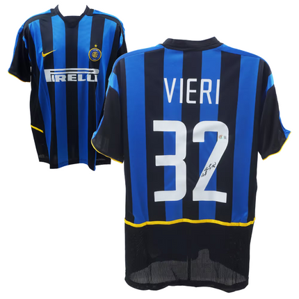 Christian Vieri #32 Inter Milan 02/03 Home Signed Jersey (Beckett COA)