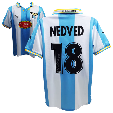 Pavel Nedved #18 Lazio 99/00 Home USC Signed Jersey (Beckett COA)