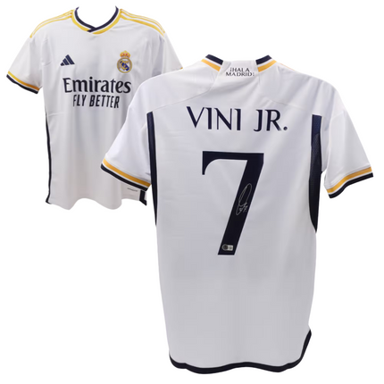 Vini Jr. #7 Real Madrid 23/24 Home UCL Signed Jersey (Beckett COA)