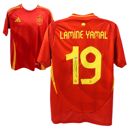 Lamine Yamal #19 Spain 2024 Home Signed Jersey (Beckett COA)