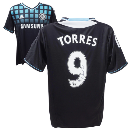 Fernando Torres #9 Chelsea 11/12 Away Signed Jersey (Beckett COA)