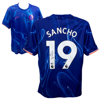 Jadon Sancho #19 Chelsea FC 24/25 Home Signed Jersey #19 (Beckett COA)